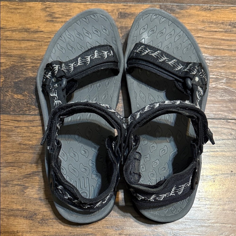 Teva Men's Black and Gray Outdoor Sandals